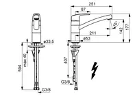 HANSAPINTO, Kitchen faucet, low pressure, 45381183