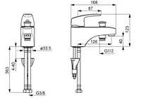 HANSAPINTO, Wannenfüll- und Brausebatterie, 45372283