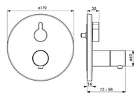 HANSAVAROX, Cover part for bath and shower faucet, 40589083