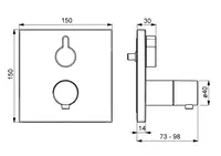 HANSAVAROX, Cover part for bath and shower faucet, 40589073