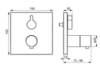 HANSAVAROX, Cover part for shower faucet, 40579073