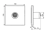 HANSAVAROX, Cover part for shower faucet, 40549173