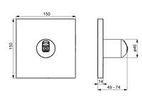 HANSAVAROX, Cover part for shower faucet, 40539173