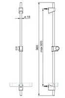 HANSABASICJET, Shower rail, 44700300