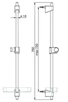 HANSABASICJET, Shower rail, 44710300