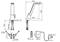 ALESSI Sense by HANSA, Robinetterie évier, 230/12 V, 07762203