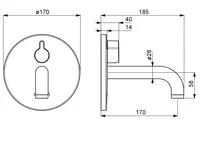 HANSAELECTRA, Cover part for washbasin faucet, 12 V, 80812101