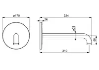 HANSAELECTRA, Afwerkset voor wastafelkraan, 12 V, 80802120