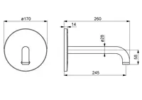 HANSAELECTRA, Afwerkset voor wastafelkraan, 12 V, 80802110