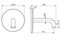 HANSAELECTRA, Kit de finition pour mitigeur de lavabo, 12 V, 80802100