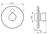 HANSAELECTRA, Cover part for shower faucet, 3 V, 81909001