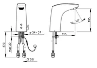 HANSAELECTRA, Waschtischbatterie, 12 V, 64432000