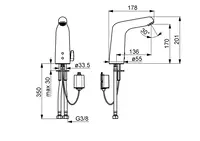 HANSAMEDIPRO, Miscelatore lavabo modello alto, 6 V, Bluetooth, 05682119