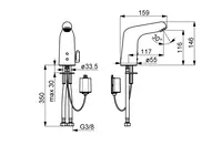 HANSAMEDIPRO, Miscelatore lavabo, 6 V, Bluetooth, 05672119