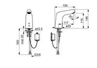 HANSAMEDIPRO, Washbasin faucet, 6 V, Bluetooth, 05672019