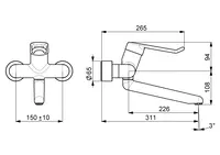 HANSAMEDIPRO, Miscelatore lavabo, 02572205