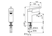 HANSAMEDIPRO, Waschtischbatterie, 01622196