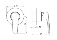 HANSAPOLO, Cover part for shower faucet, 50629093