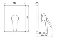 HANSAPOLO, Cover part for shower faucet, 80619093