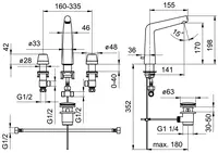 HANSADESIGNO Style, Miscelatore lavabo, 51052183