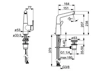 HANSADESIGNO Style, Washbasin faucet, 51032283