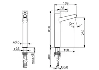 HANSADESIGNO Style, Miscelatore lavabo modello alto, 51692283