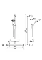 HANSACLASSICJET, Combinazione Doccia con doccetta, L=600, 65360320