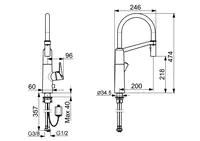 HANSAFIT, Kitchen faucet with dishwasher valve, 6 V, 65292203