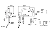 HANSASIGNATUR, Robinetterie évier plus valve lave-vaisselle, 230/5 V, 55692203