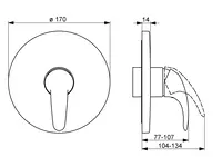 HANSAPICO, Cover part for shower faucet, 86279103