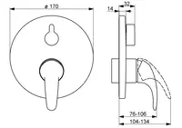 HANSAPICO, Fertigmontageset für Wanne/Brause, 86269103