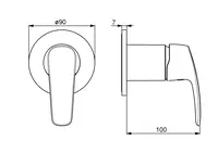 HANSAPINTO, Cover part for shower faucet, 50669083