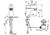 HANSAPINTO, Eengreepsmengkraan voor bidet, 45073283