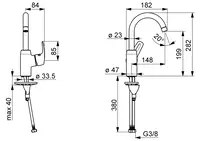 HANSAPINTO, Waschtischbatterie, 45092283