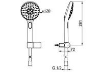 HANSAACTIVEJET, Hand shower set, 84380133