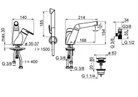 HANSASIGNATUR, Miscelatore lavabo, 55022201