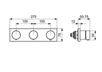 HANSAMATRIX, Cover part for bath and shower faucet, 230/12 V, 44729503