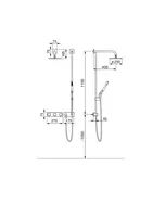 HANSALIVING, Aufputzset Regenbrause-Duscharmatur, 230/12 V, 44870160