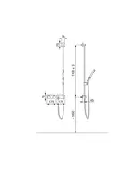 HANSALIVING, Miscelatore doccia con set doccia, 230/12 V, 44870180