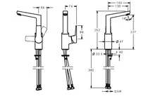 HANSATWIST, Washbasin faucet, 09552205