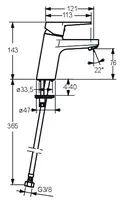 HANSATWIST, Washbasin faucet, 09052285