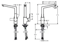 HANSATWIST, Kitchen faucet, 09202205