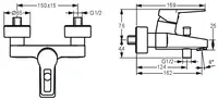 HANSATWIST, Bath and shower faucet, 09742185