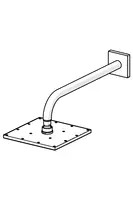 HANSAVIVA, Overhead shower, 200x200 mm, G1/2, 04180240