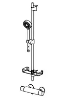 HANSAMICRA, Brausebatterie mit Brausegarnitur, 48150171