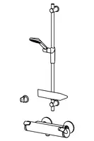 HANSAFIT, Miscelatore doccia con set doccia, 65170110