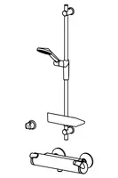 HANSAFIT, Brausebatterie mit Brausegarnitur, 65170110