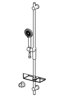 HANSACLASSICJET, Combinazione Doccia con doccetta, 65370120