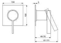 HANSALOFT, Cover part for shower faucet, 50677003