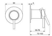 HANSADESIGNO, Cover part for shower faucet, 50687003